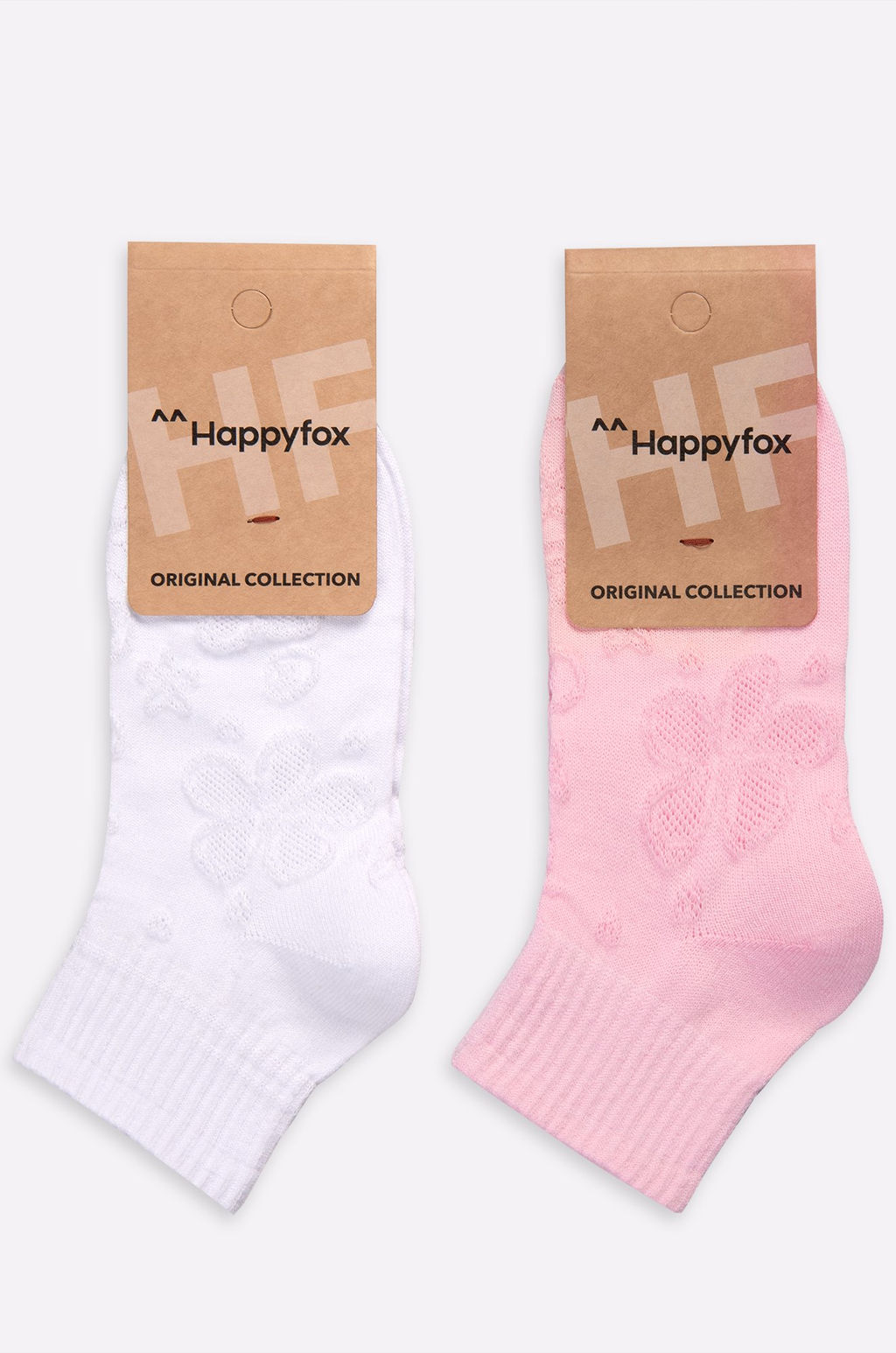 Носки для девочки с ажурным рисунком 2 пары Happy Fox  фото 2