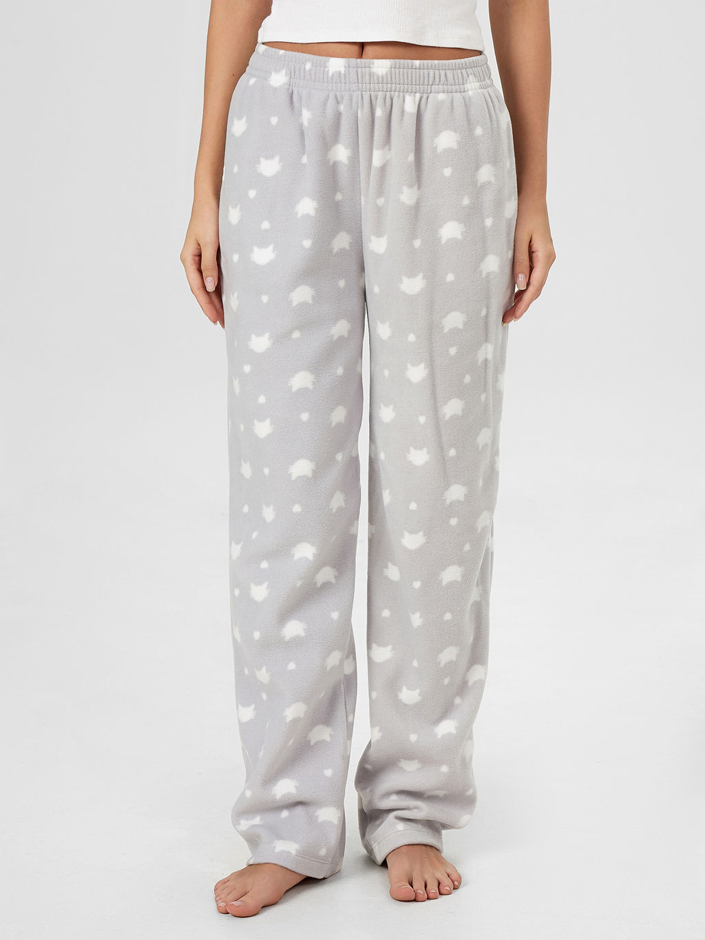 Брюки домашние женские Mark Formelle с принтом серые