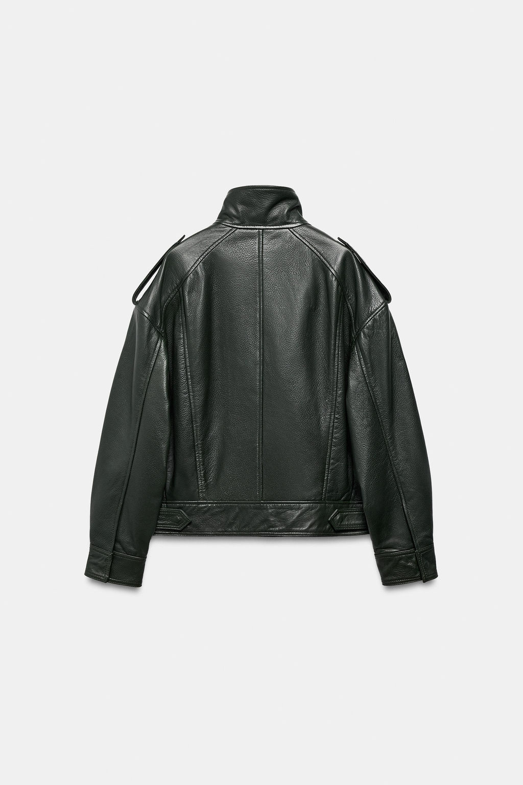 ZW COLLECTION LIMITED EDITION LEATHER BOMBER JACKET - Zara фото 7