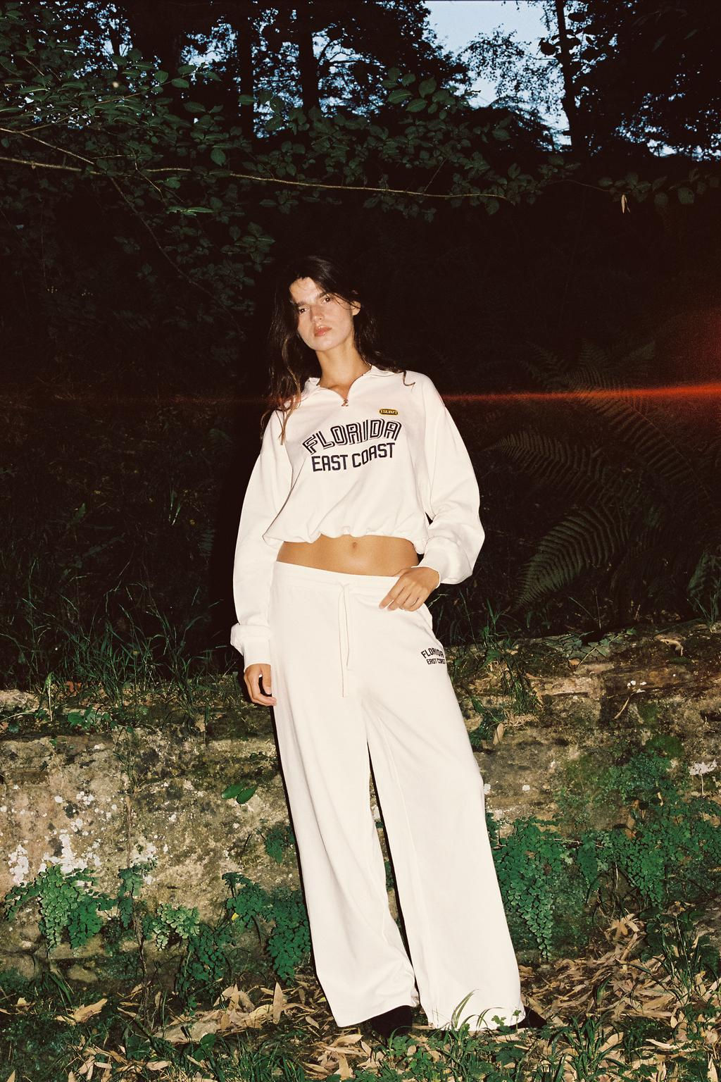 VARSITY STRAIGHT PLUSH TROUSERS - Zara фото 2