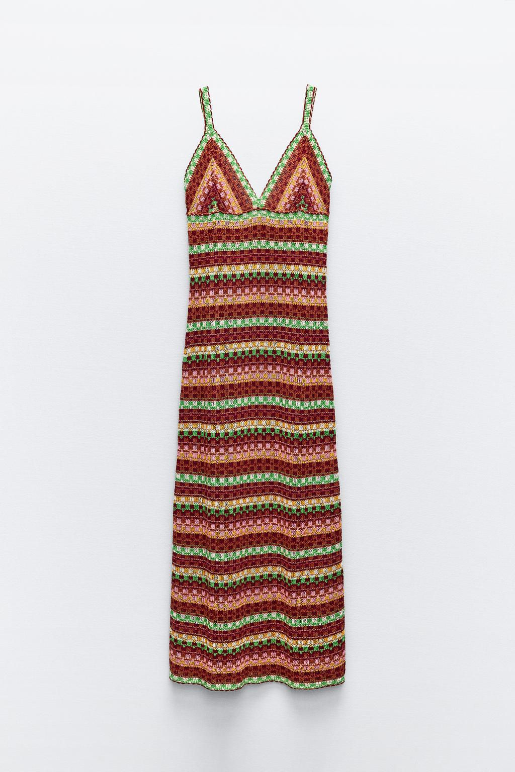 CROCHET STRAPPY DRESS - Zara фото 5