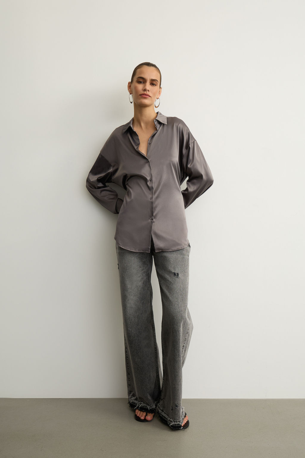 Рубашка из сатина с завязками - Mollis фото 2