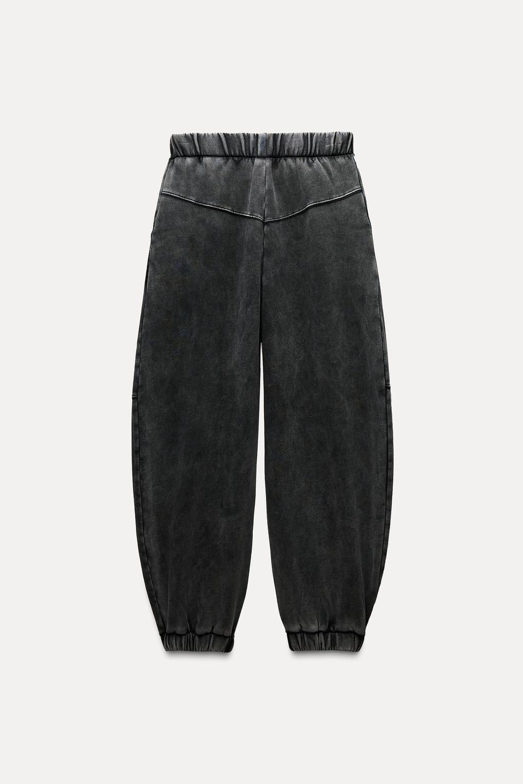 FADED-EFFECT PLUSH TROUSERS - Zara фото 2