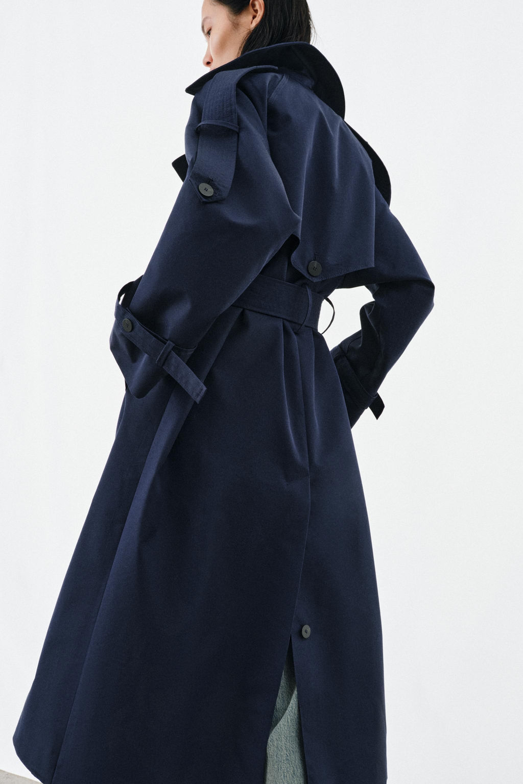 TRENCH OVERSIZE CINTUR?N ZW COLLECTION / Azul - Zara фото 5