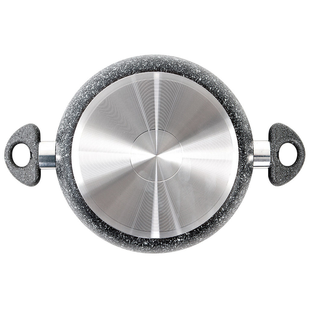 Жаровня с антипригарным покрытием д26см Stone Pan, h6,8см, s0,3см, ручки из термостойкого пластика, усиленное минералами покрытие (Россия) - Домашняя мода фото 3