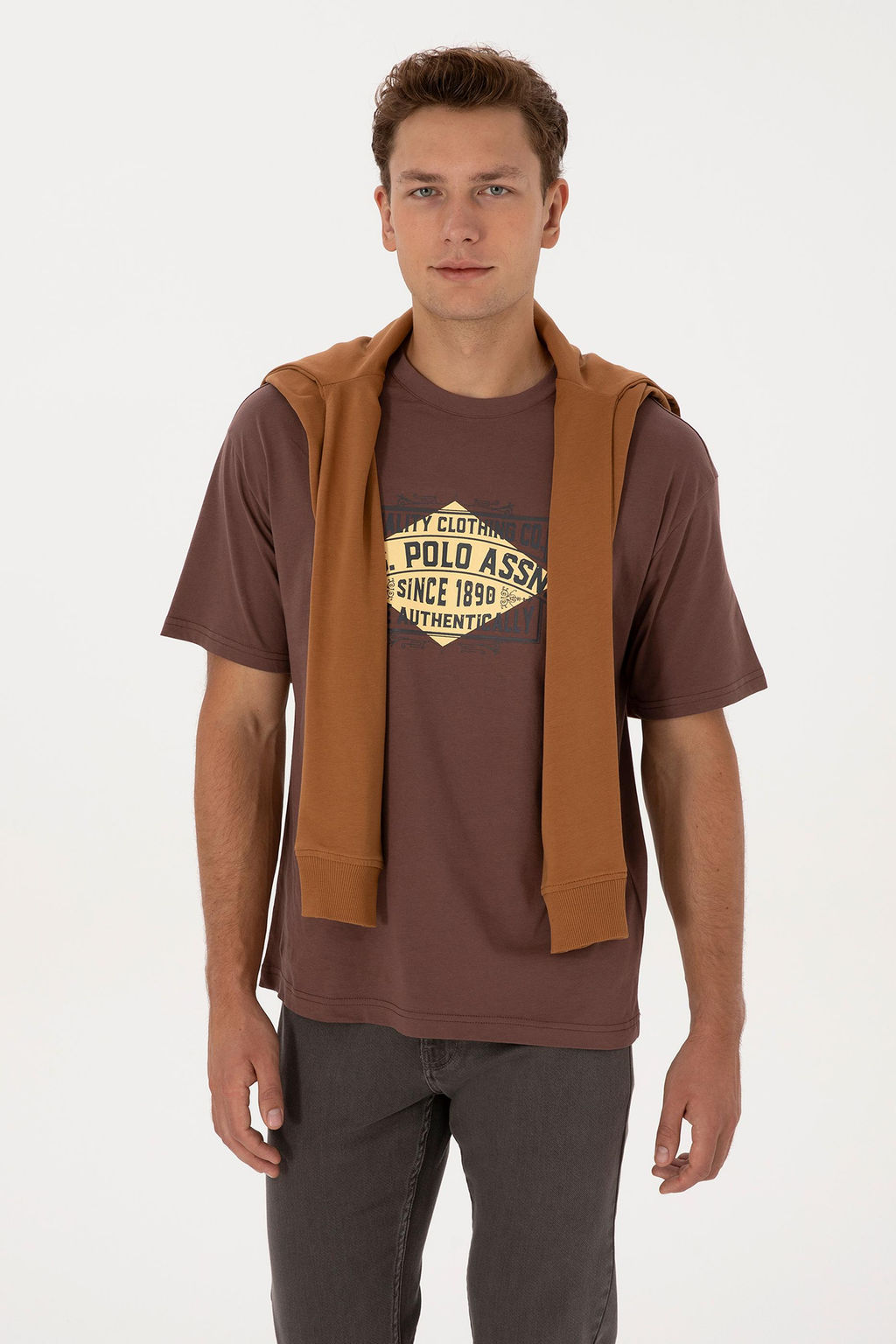 Erkek Kahverengi Ti__rt - U.s. polo assn фото 3