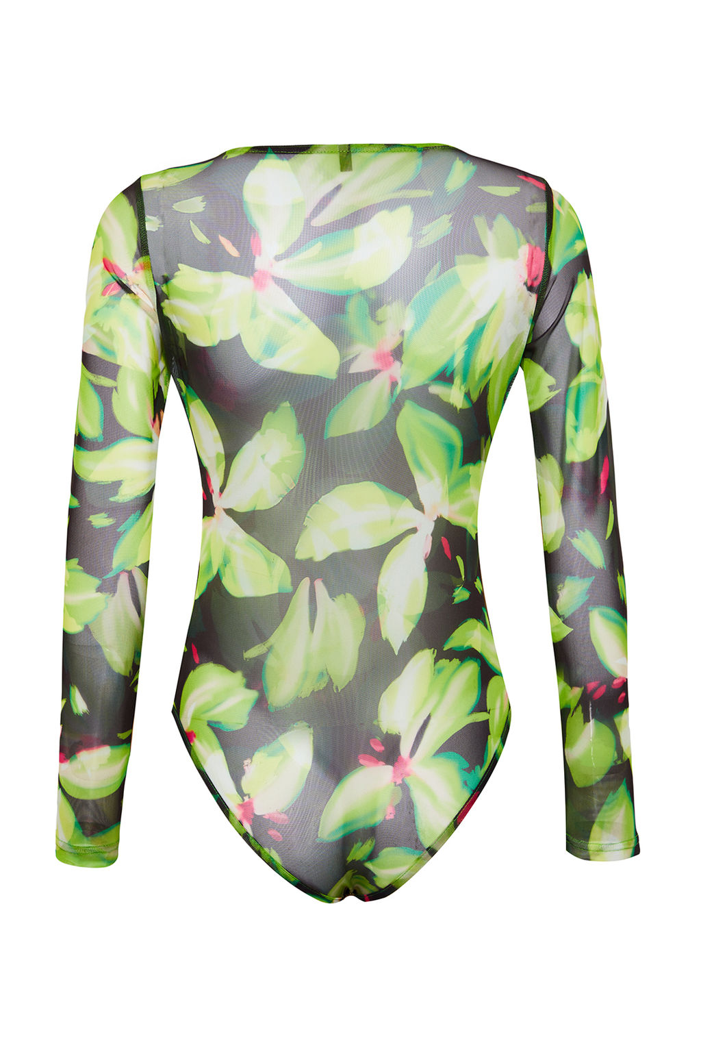 Yesil Bask?l? Tul C?tc?tl? Transparan Orme Body TWOAW24BD00051 - Trendyolmilla фото 8