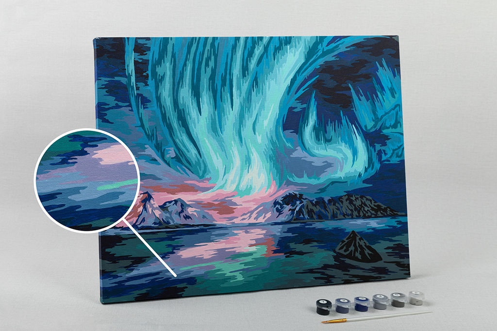 ФРЕЯ PNB/PL-103 Набор для раскрашивания по номерам 50 х 40 см Северное сияние фото 10
