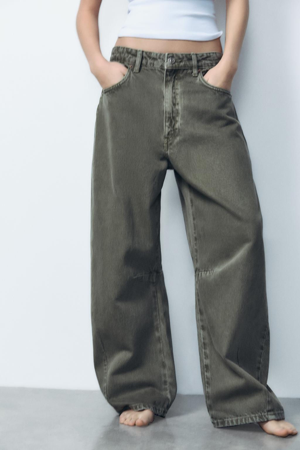 TRF MID-RISE BAGGY BALLOON JEANS - Zara фото 4