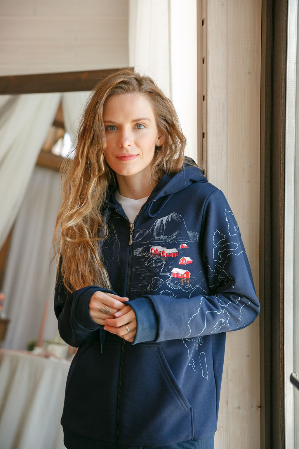 Толстовка на молнии женская Lofoten Landscape - Captain's mate фото 9