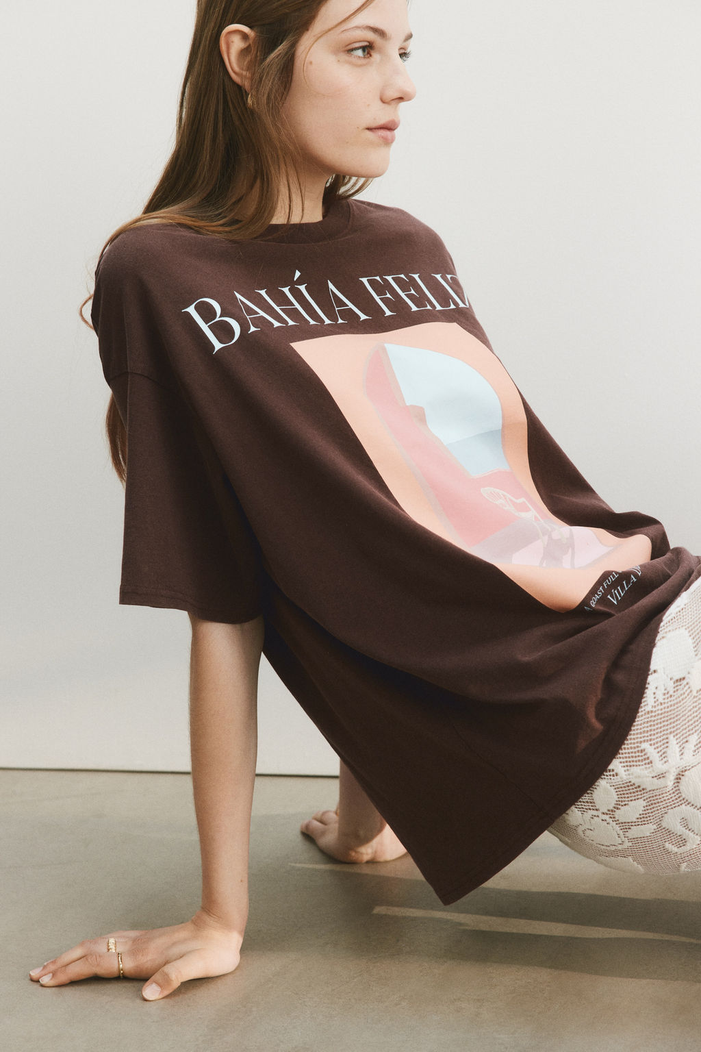 Camiseta oversize estampada - H&m фото 9