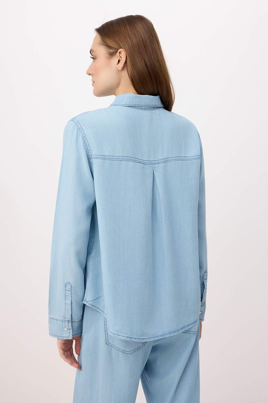 Mavi Oversize/Genis Kesim More Sustainable %100 Tencel Gomlek TWOSS26GO00119