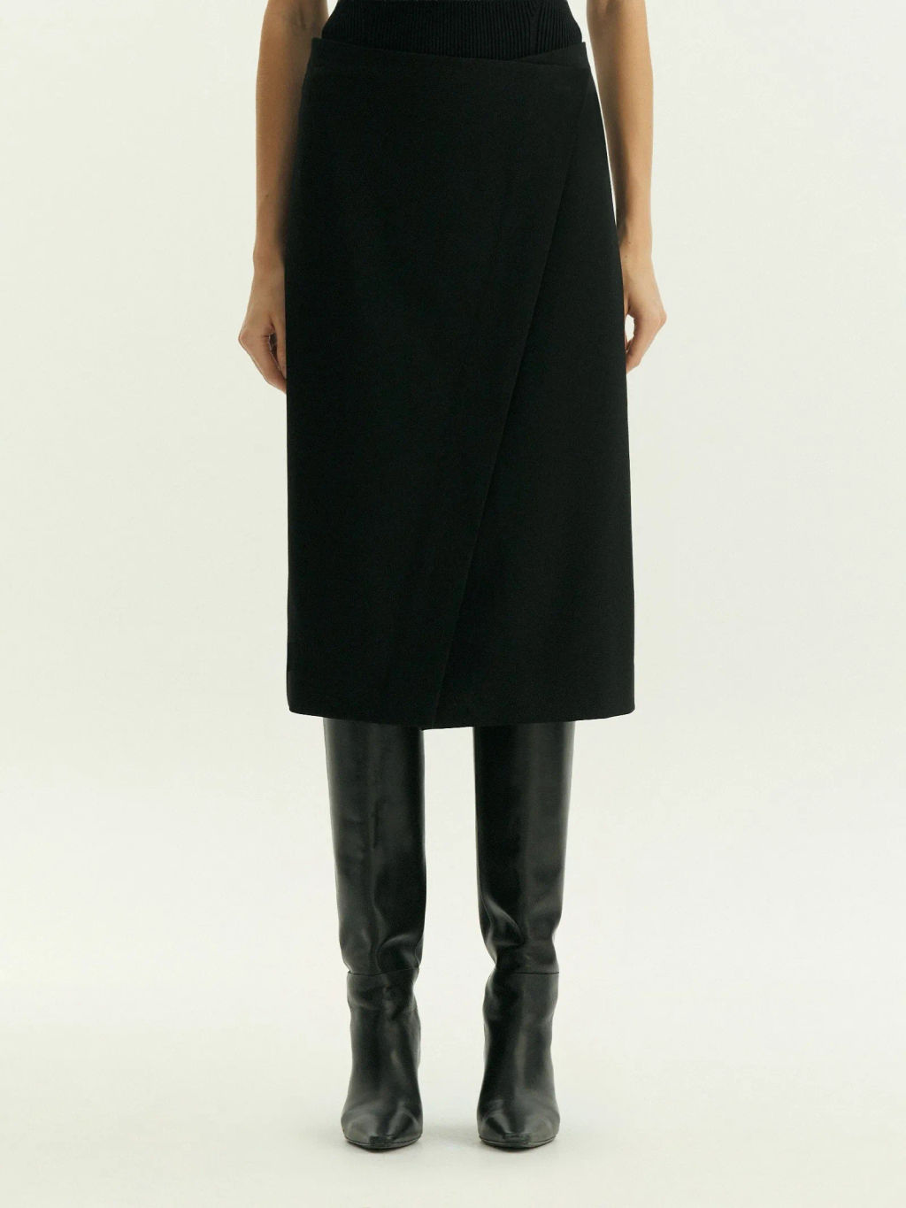 Юбка-карандаш миди на запах, S1074/monk - Emka фото 3