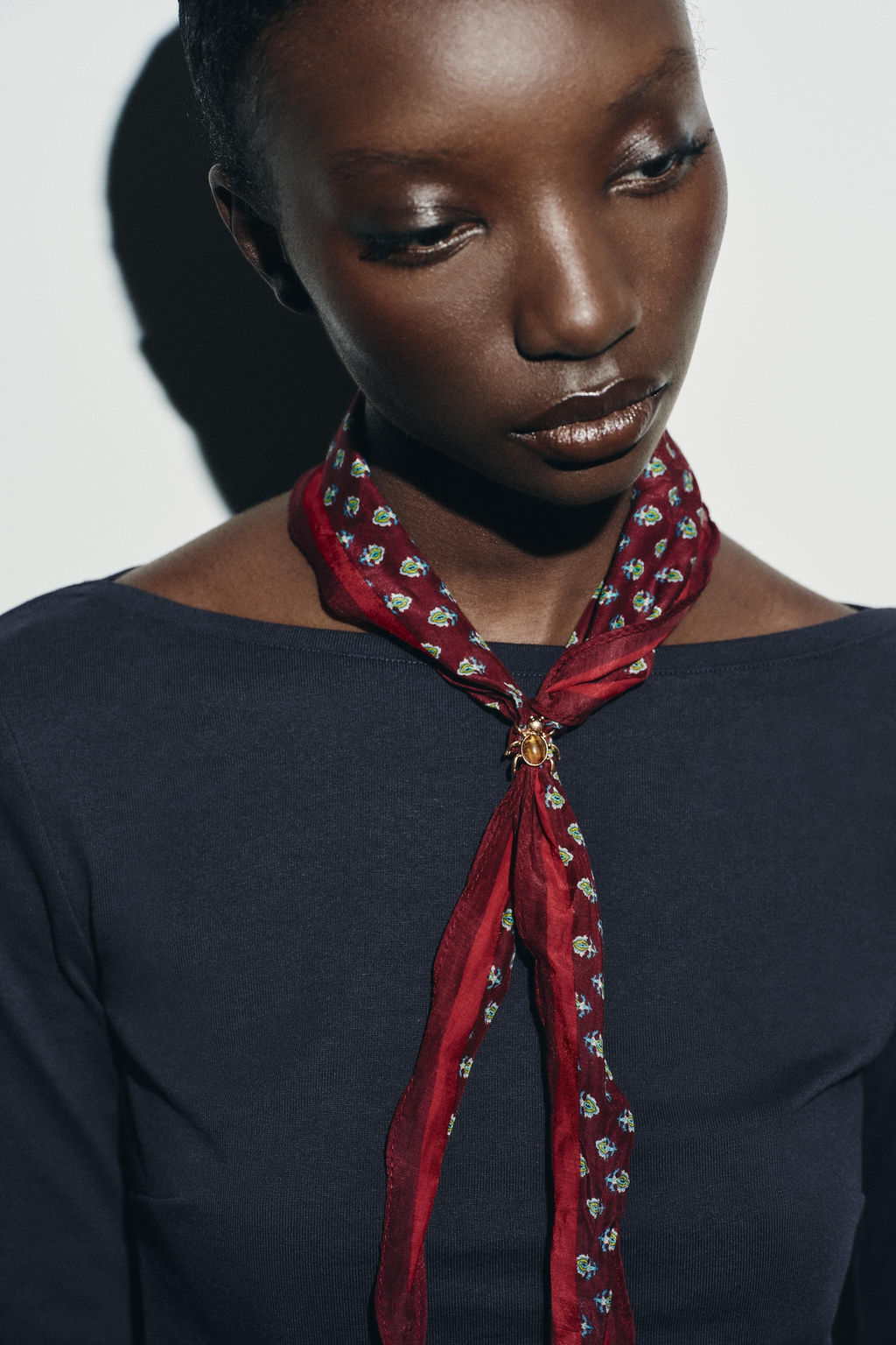 SPIDER PRINTED BANDANA WITH SILK