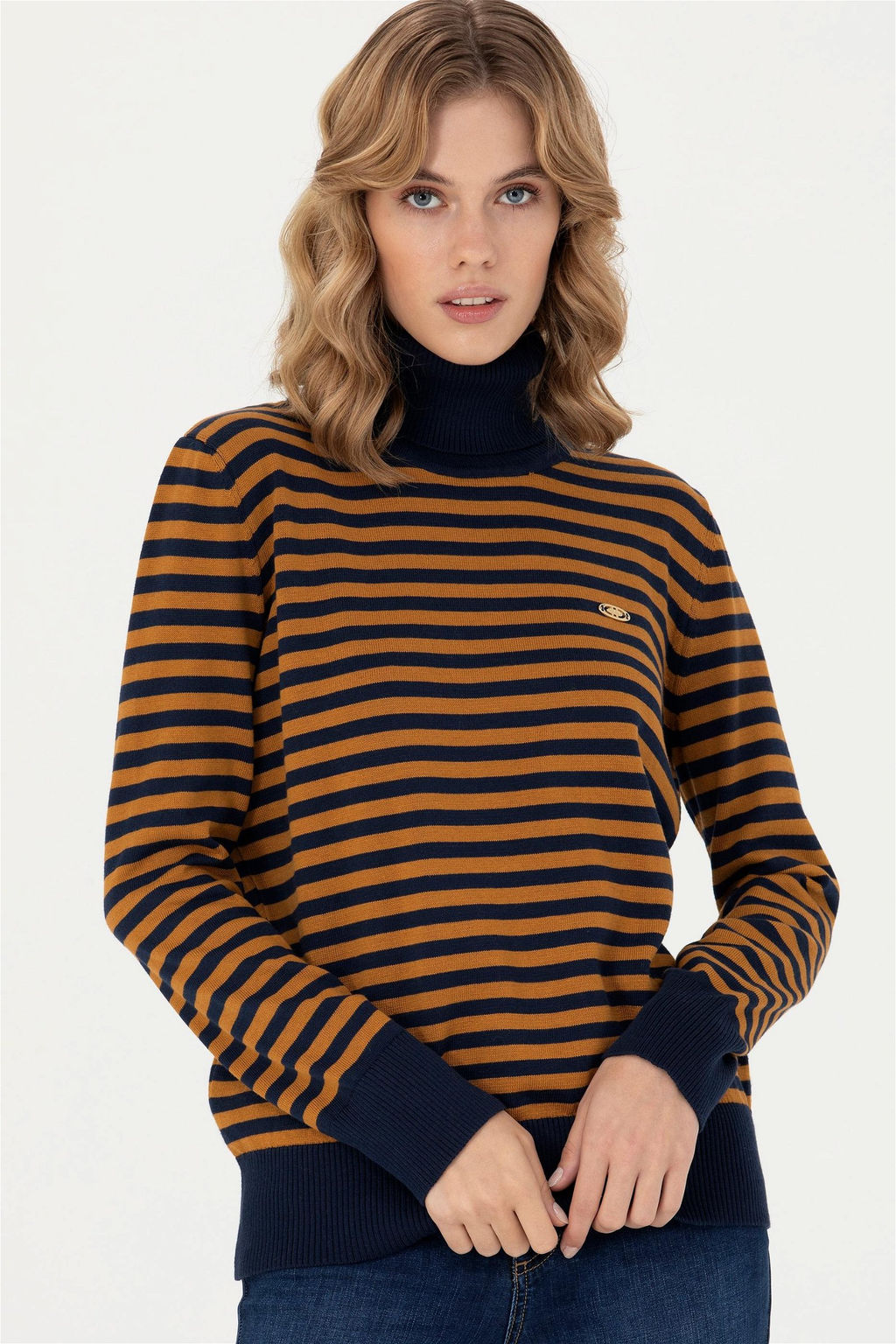 Женская темно-синяя водолазка Неожиданная скидка в корзине - U.s. polo assn фото 3