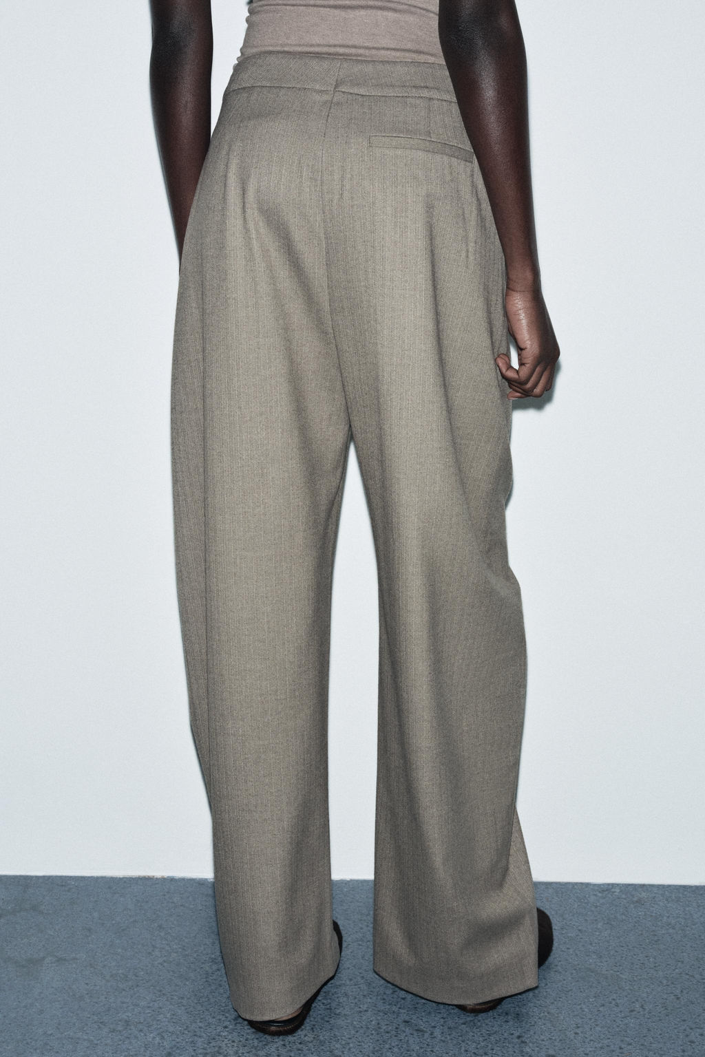 ZW COLLECTION HERRINGBONE BALLOON TROUSERS - Zara фото 3