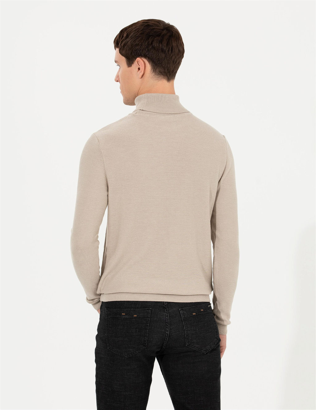 Kum Melanj Slim Fit Bal_k__ Yaka Triko Kazak - Pierre cardin фото 5