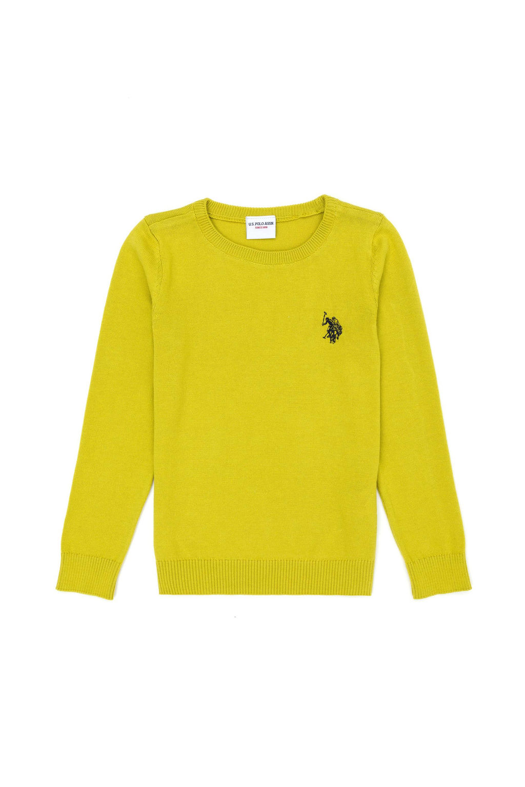 U. S. Polo Assn Базовый свитер с круглым вырезом фисташкового цвета для девочек - U.s. polo assn фото 7