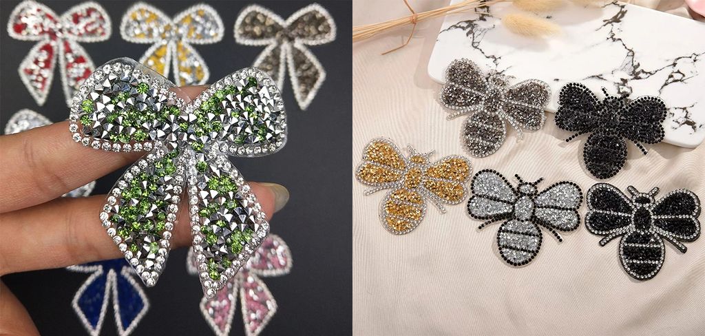 Стразовое полотно на силиконовой основе 24*40 см (SF-6005) черный/хамелеон №2 - No name фото 4