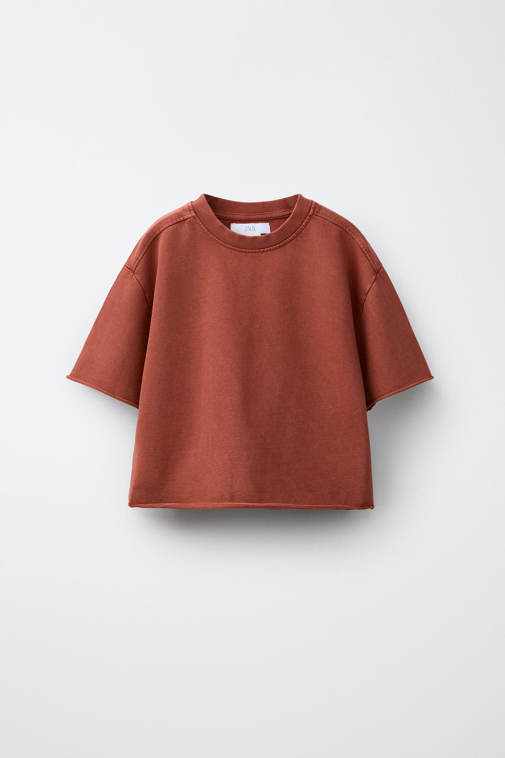 CAMISETA JOGGING EFECTO LAVADO / Marr?n / Topo - Zara фото 11