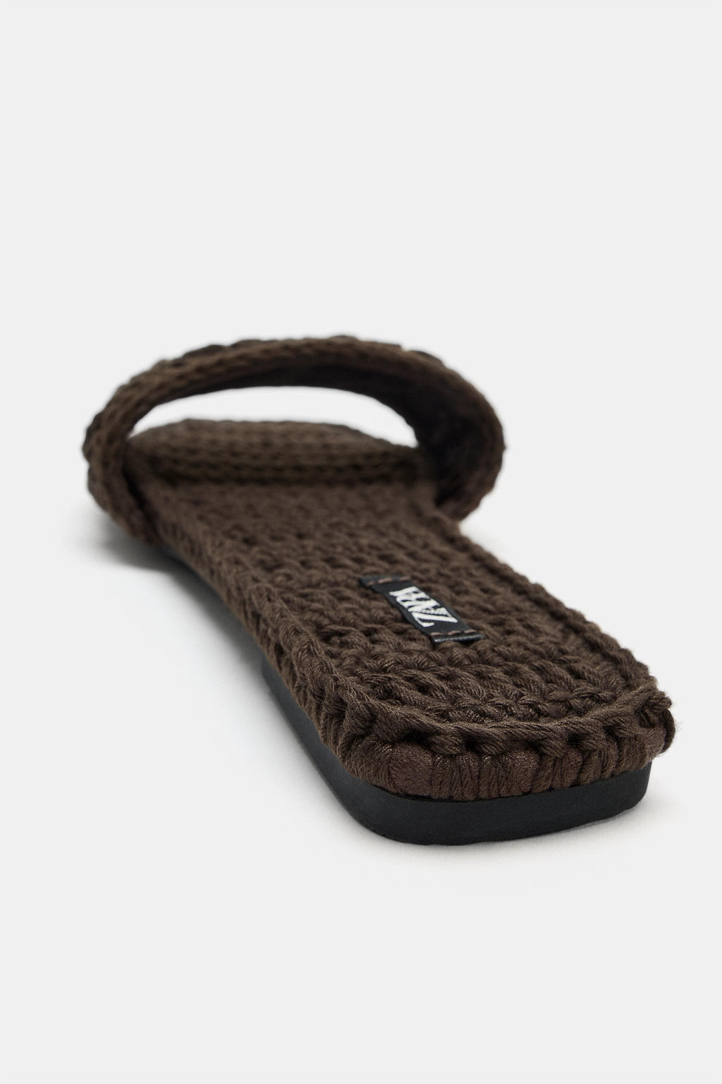 SANDALIA PLANA CROCHET / Marr?n - Zara фото 7