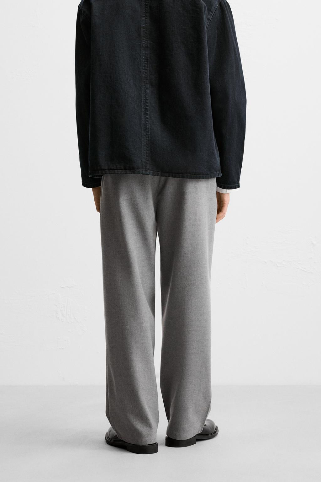 TEXTURED STRAIGHT-LEG TROUSERS - Zara фото 3