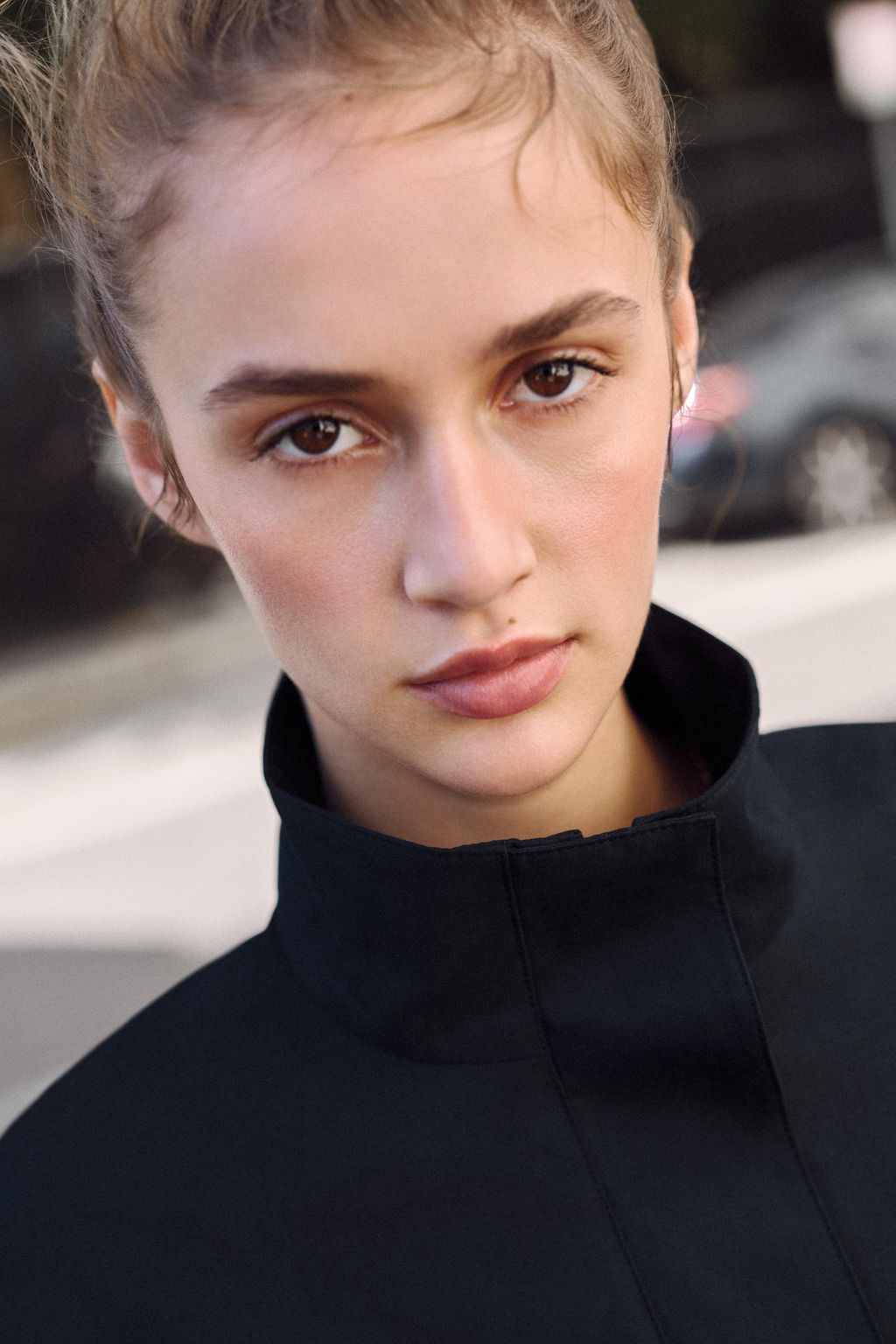 CHAQUETA CORTA CUELLO SUBIDO / Marino