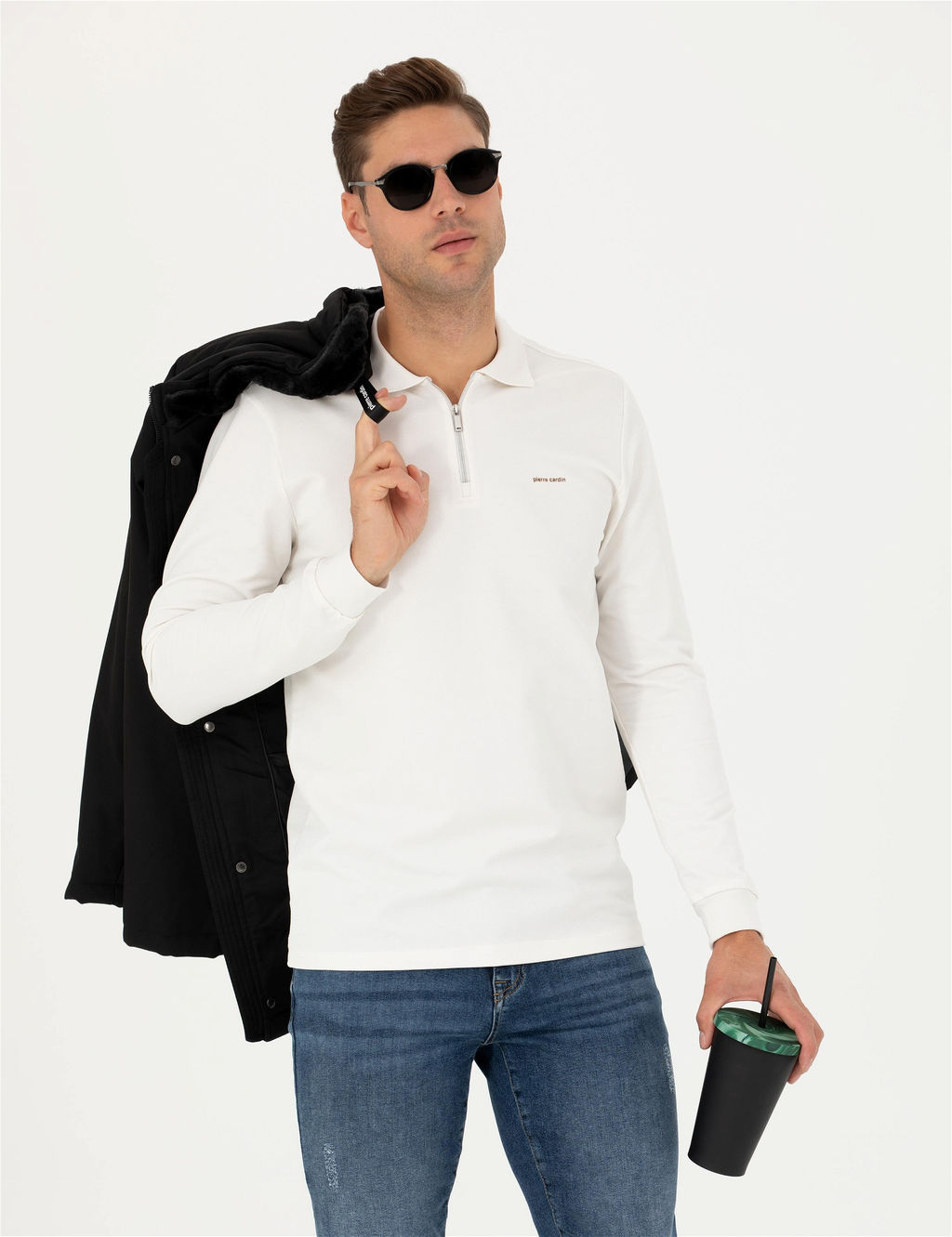 Ekru Regular Fit Sweatshirt - Pierre cardin фото 3