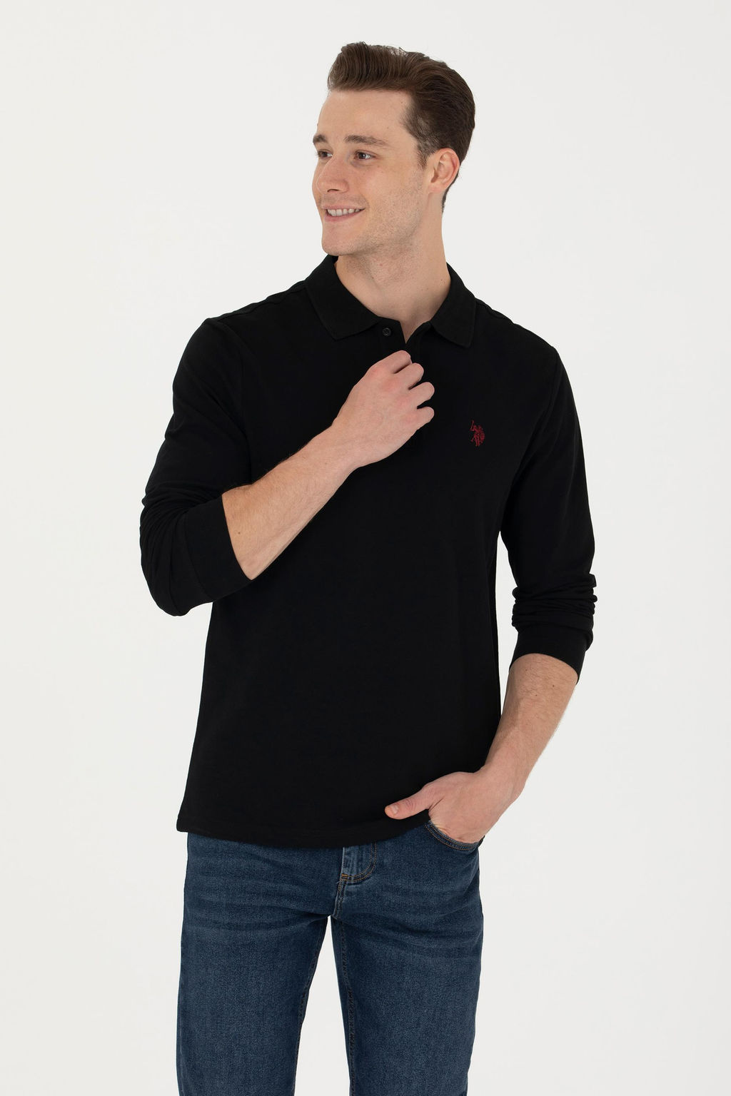 U. S. Polo Assn / Мужской черный базовый свитшот - U.s. polo assn фото 15