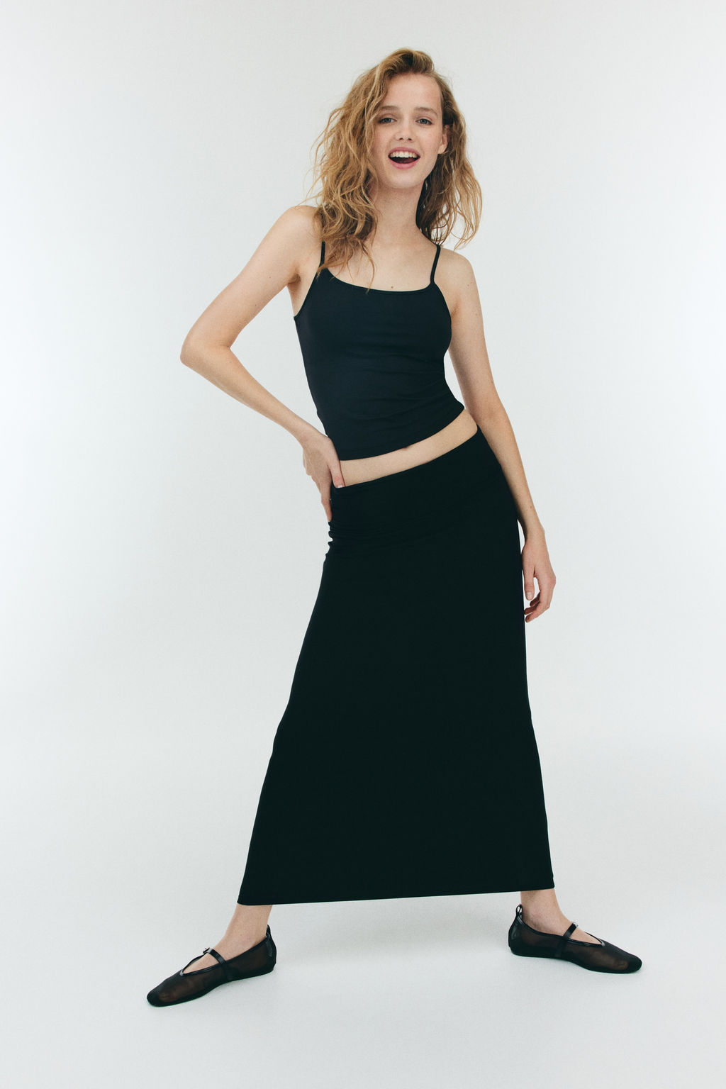 Maxifalda con cintura plegable - H&m фото 2