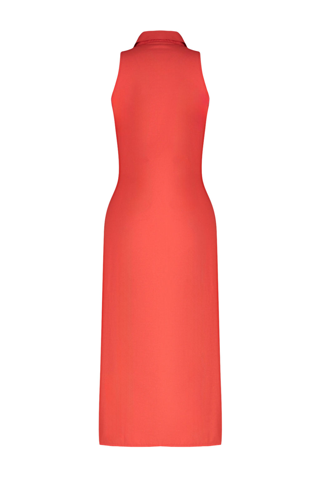 K?rm?z? Kusakl? Midi Dokuma Gomlek Elbise TWOSS24EL00152