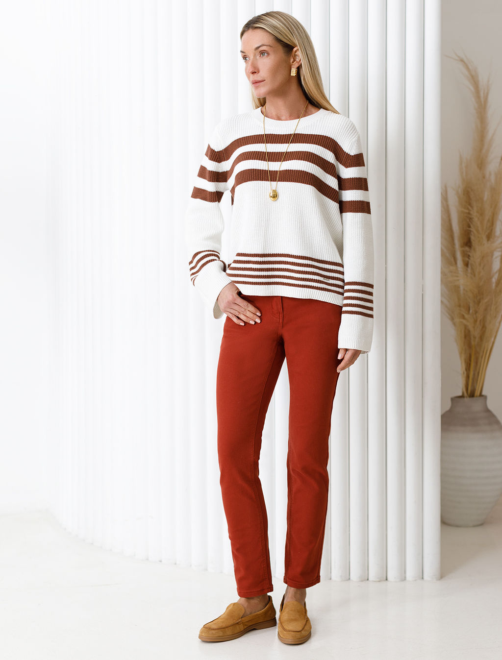 Джемпер крупной вязки из хлопка - Vilatte фото 5