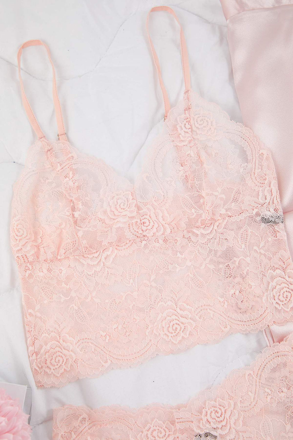 Lacivert 3lu Ceyiz Set Ust Dantel, Alt Saten Ask?l? Kulotlu Dokuma Pijama Tak?m? THMAW26PT00077 - Trendyolmilla фото 34