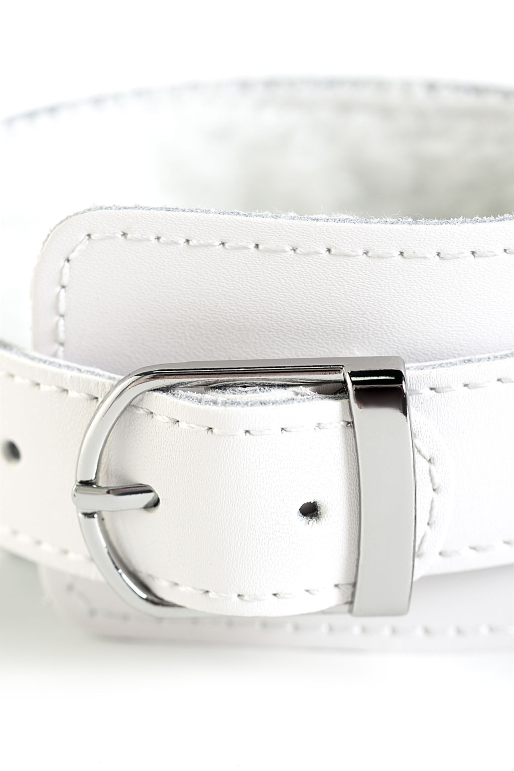 Наручники TOYFA Theatre кожаные белые  фото 6