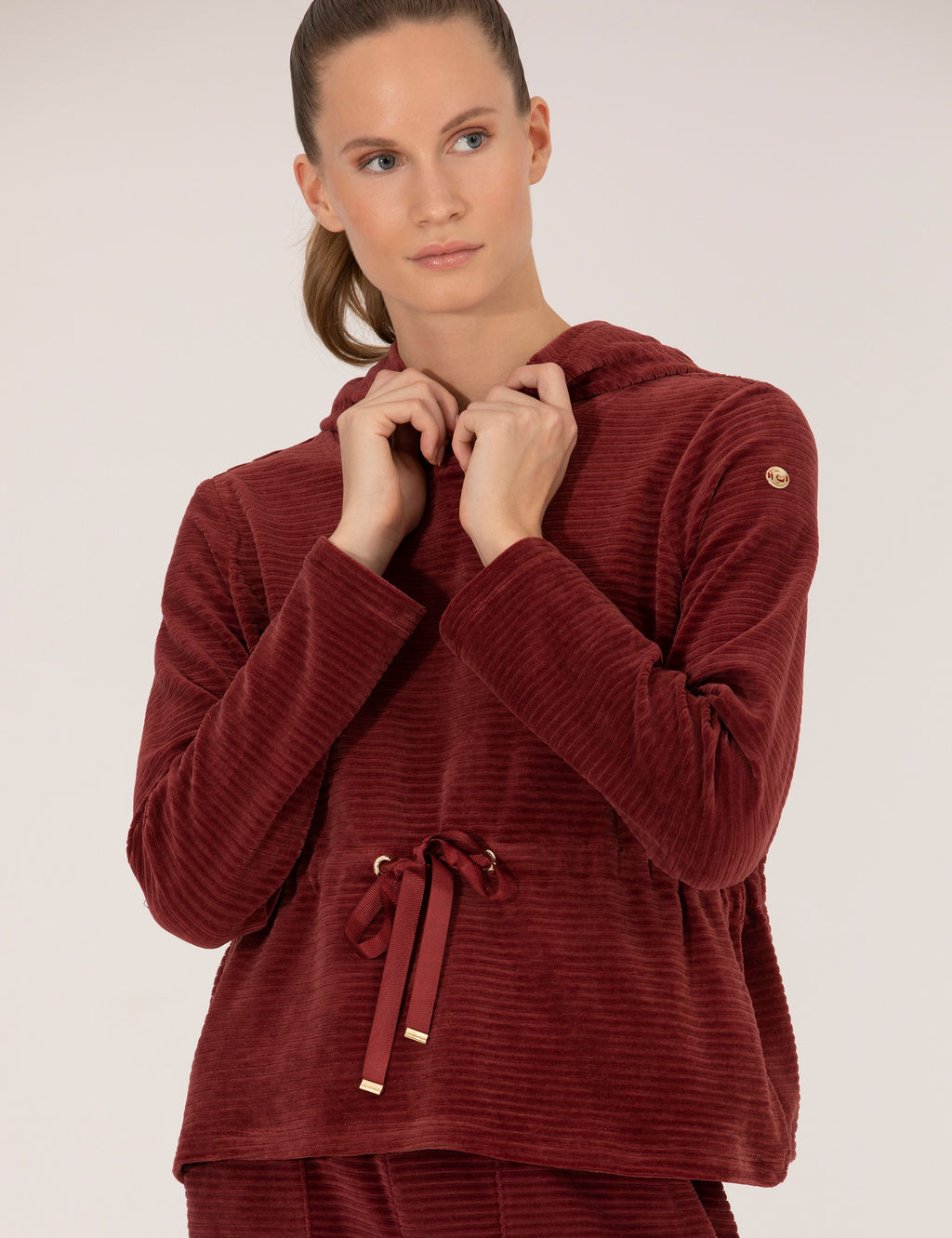 Bordo Comfort Fit Kap__onlu Sweatshirt