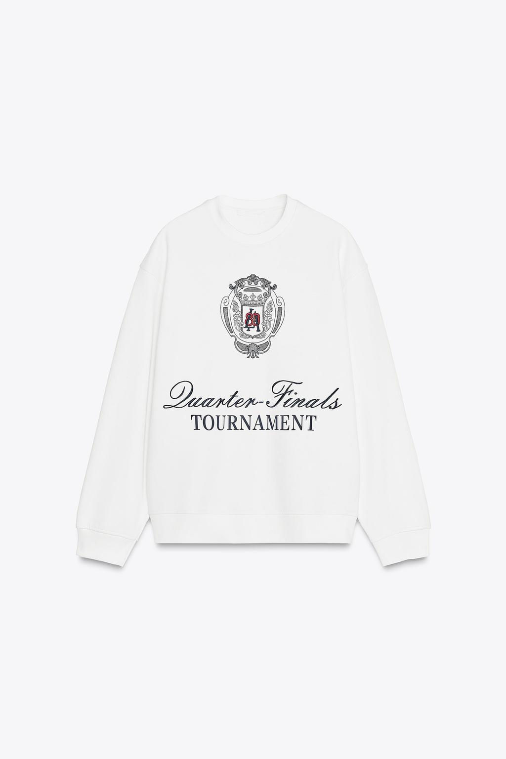 FRONT EMBROIDERED SWEATSHIRT - Zara фото 4