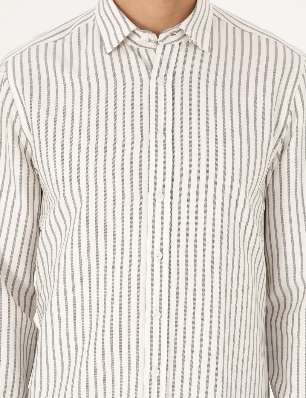 Рубашка Pierre Cardin Slim Fit темно-синяя в полоску с длинными рукавами