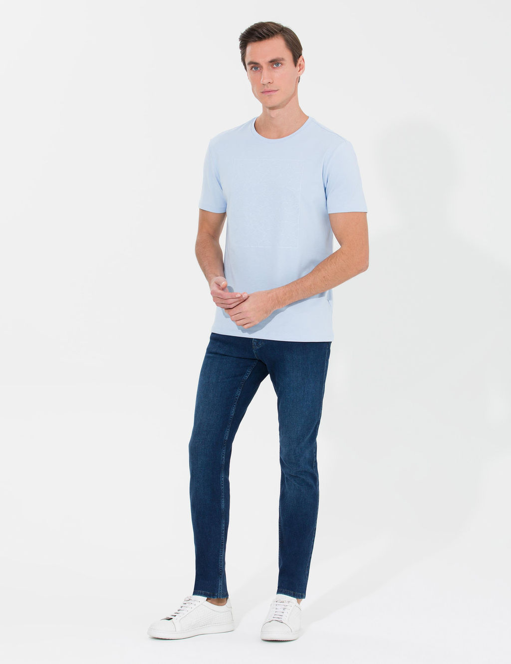 Голубая облегающая футболка - Cacharel фото 3