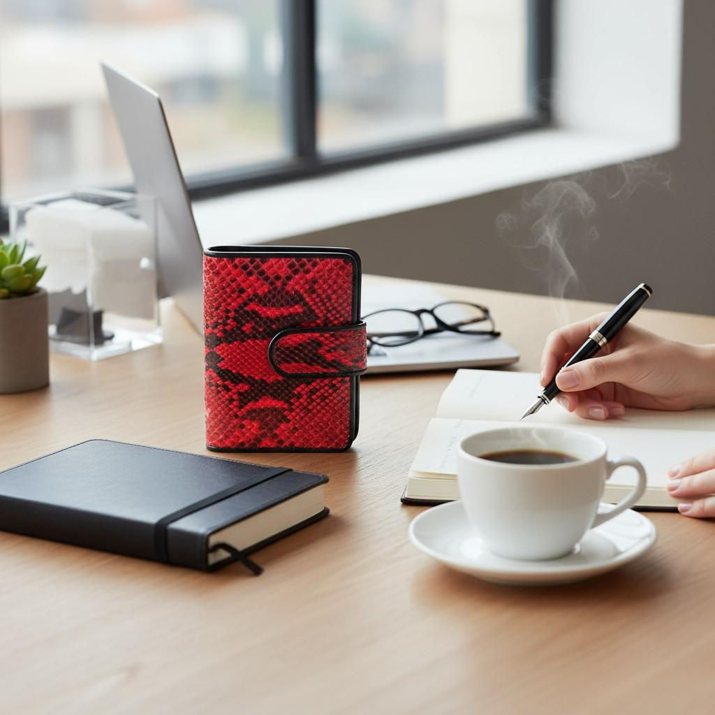 Визитница Sefaro VP-1014 красная фото 4