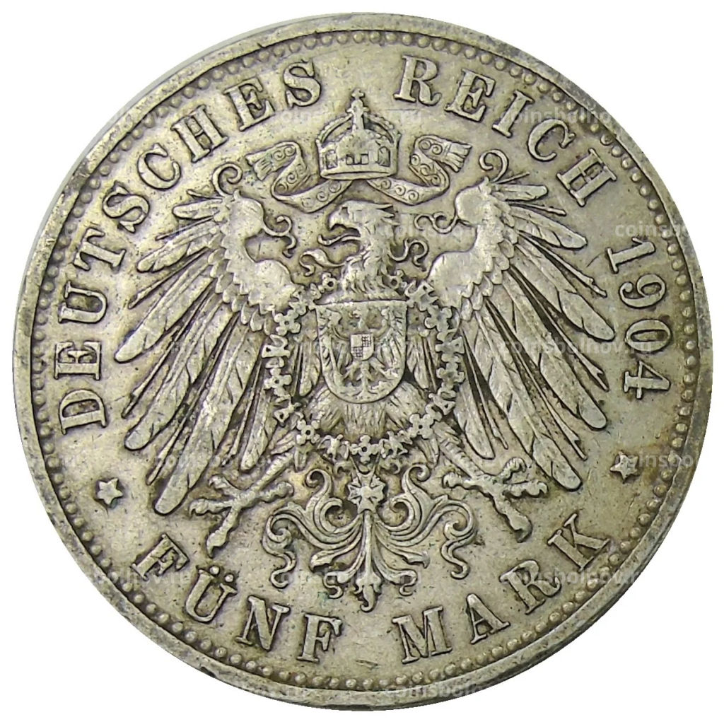 5 марок 1904 года D Германия (Бавария)