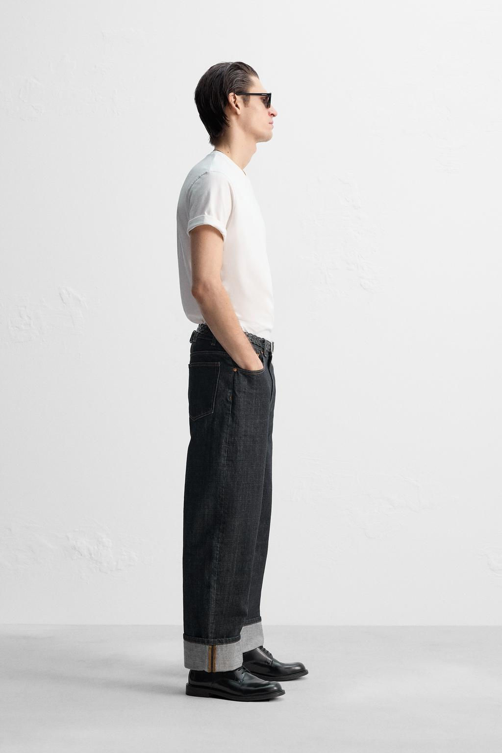 LIMITED EDITION RELAXED FIT TURN-UP JEANS - Zara фото 4