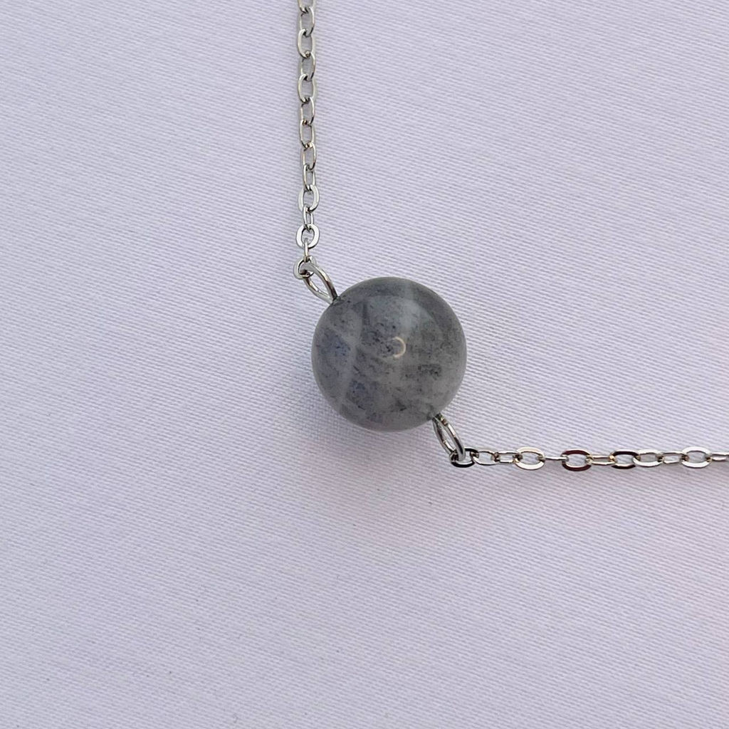 Кулон на цепочке из Лабрадора 38 см +