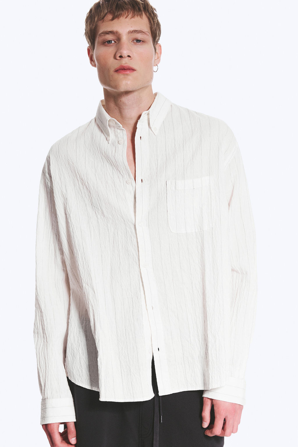 Camisa Abotonada Estructurada De Corte Holgado - H&m фото 6