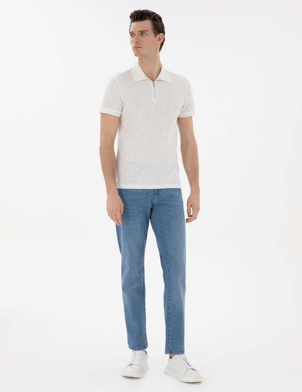 Ekru Slim Fit Ti__rt
