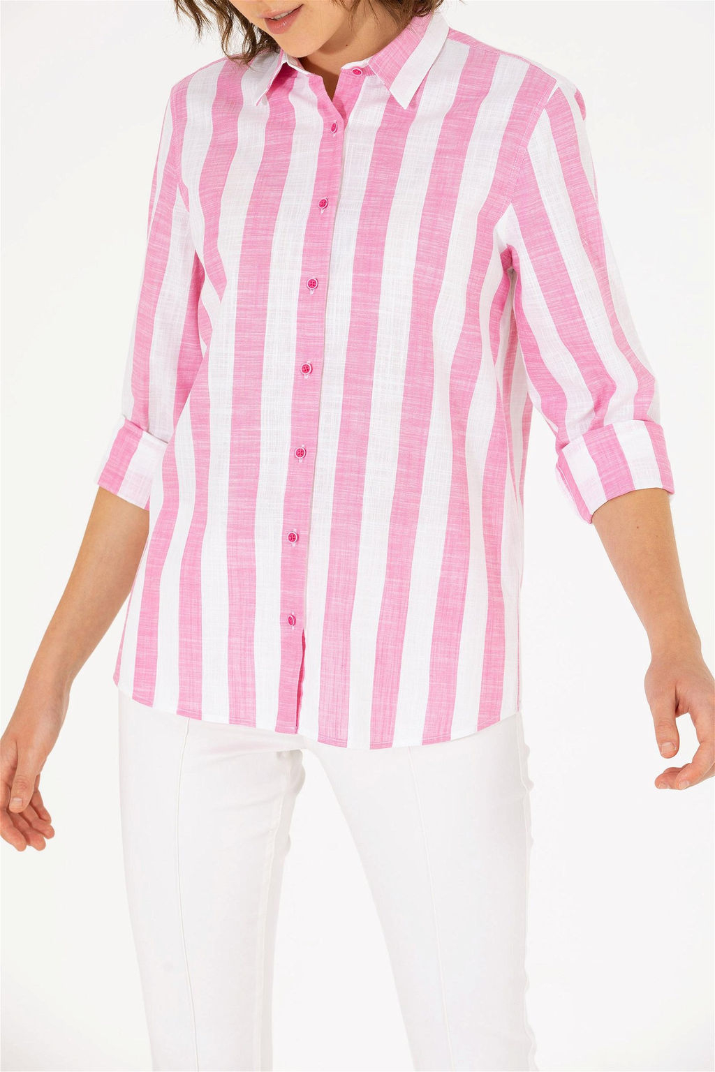 Женская розовая рубашка с длинным рукавом - U.s. polo assn фото 13