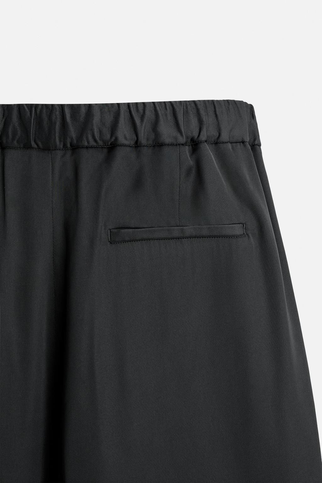 RELAXED FIT SATIN TROUSERS - Zara фото 9