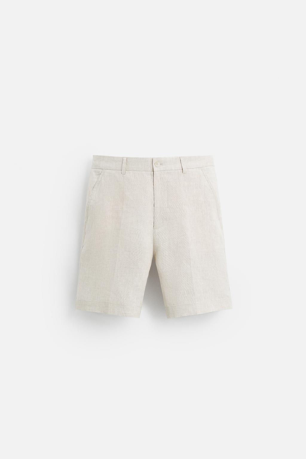 100% LINEN BERMUDA SHORTS - Zara фото 42