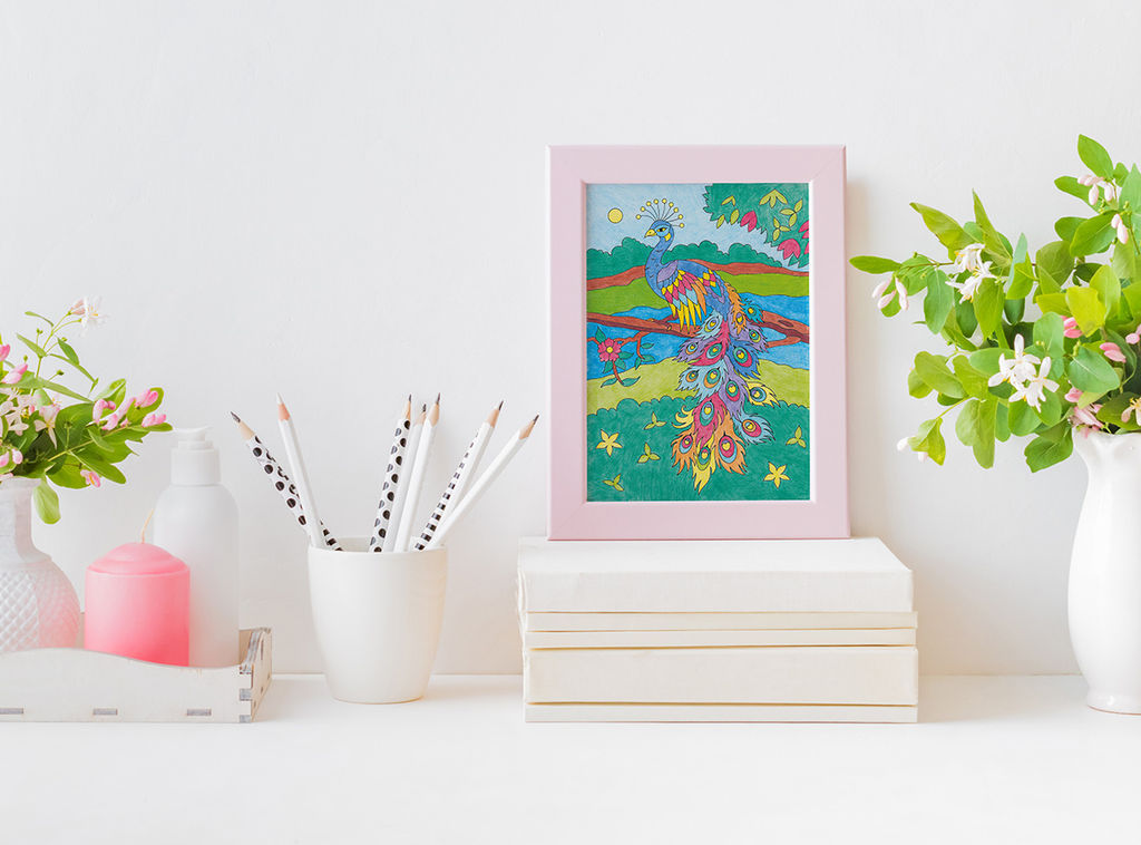 ФРЕЯ PNBK-003 Яркая птица Набор для раскрашивания по номерам карандашами 29.5 х 20.5 см 1 л  фото 4