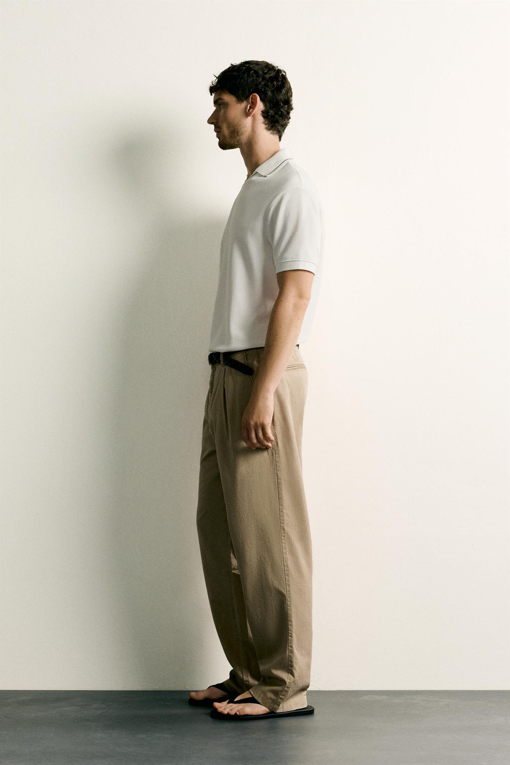 POLO REGULAR FIT CONTRASTE / Blanco roto - Zara фото 4
