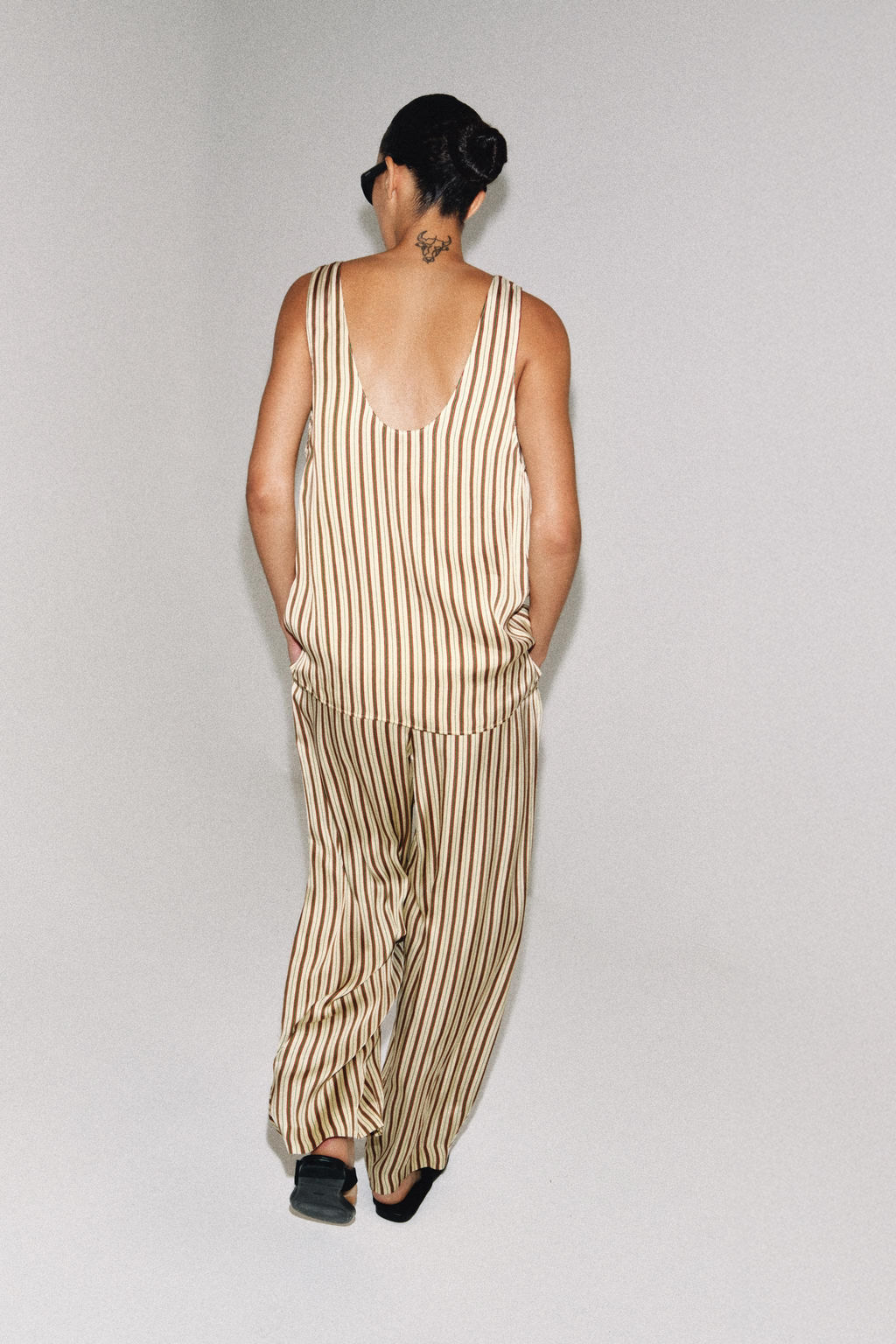 TOP TIRANTES RAYAS ZW COLLECTION / Crudo / Granate - Zara фото 3